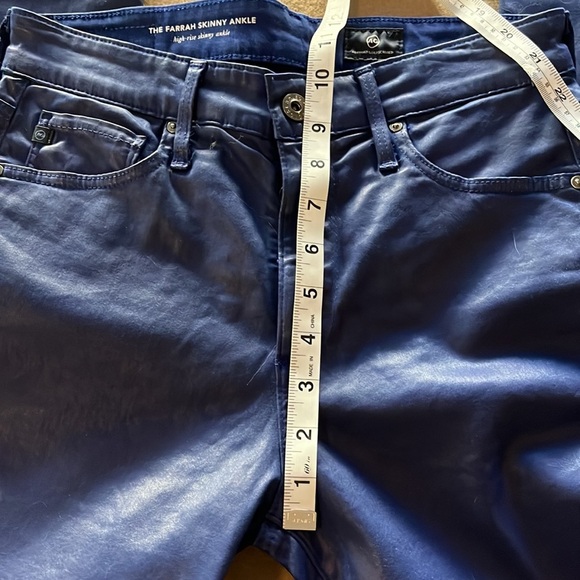 AG Farrah Skinny Ankle High Rise Leatherette Coated Jean- Size 26 R - Picture 11 of 13